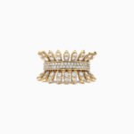 Crystal Daisy Brass Cuff - Image 3