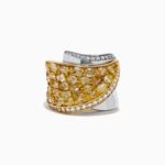 Crystal Daisy Brass Cuff - Image 4